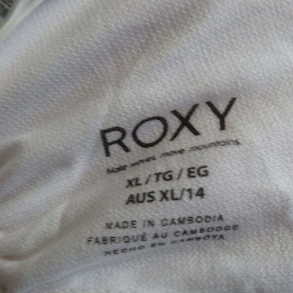 Roxy Floral Hawaiian Twist Front Back Hook Padded Bikini Swim Top Size XL - Picture 7 of 7